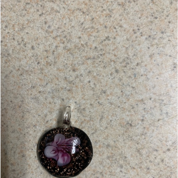 Jewelry - Dried Flower Filled Rock Pendant